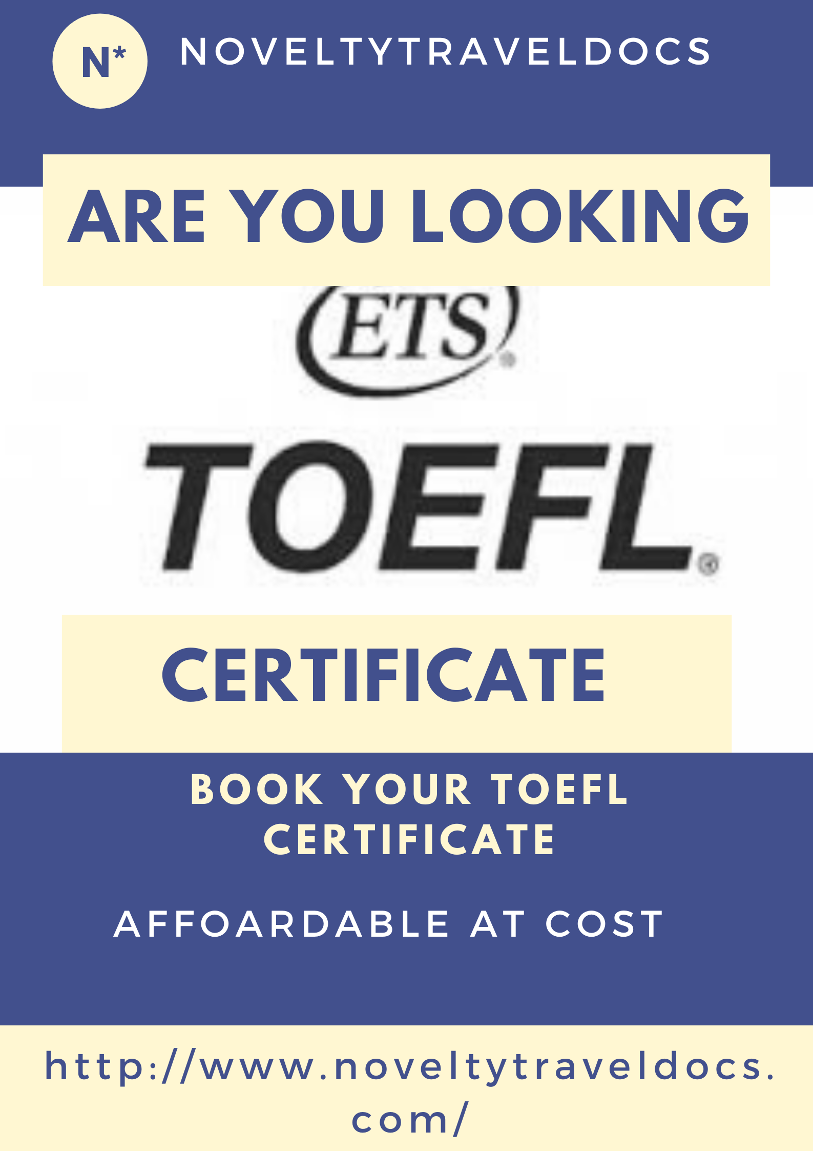 BUY REGISTERED TOEFL Certificate