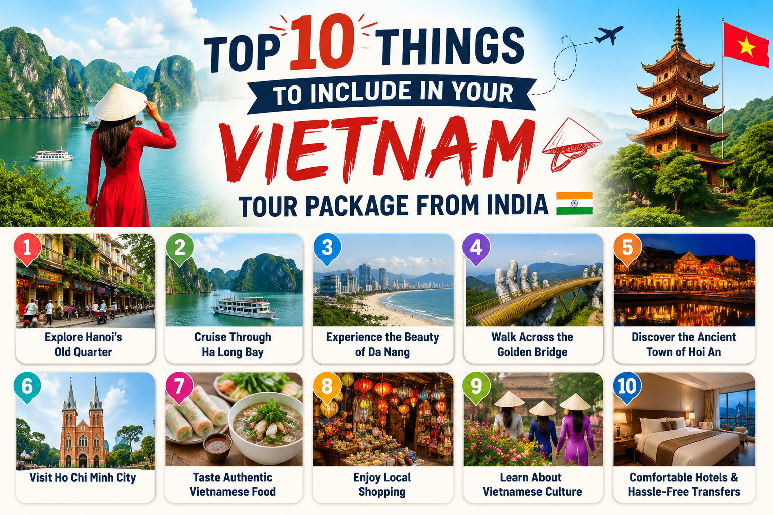 Top 10 Things to Include in Your Vietnam Tour Package From India